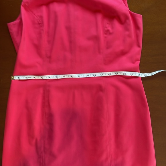 Coral red cotton lined dress - Picture 8 of 9